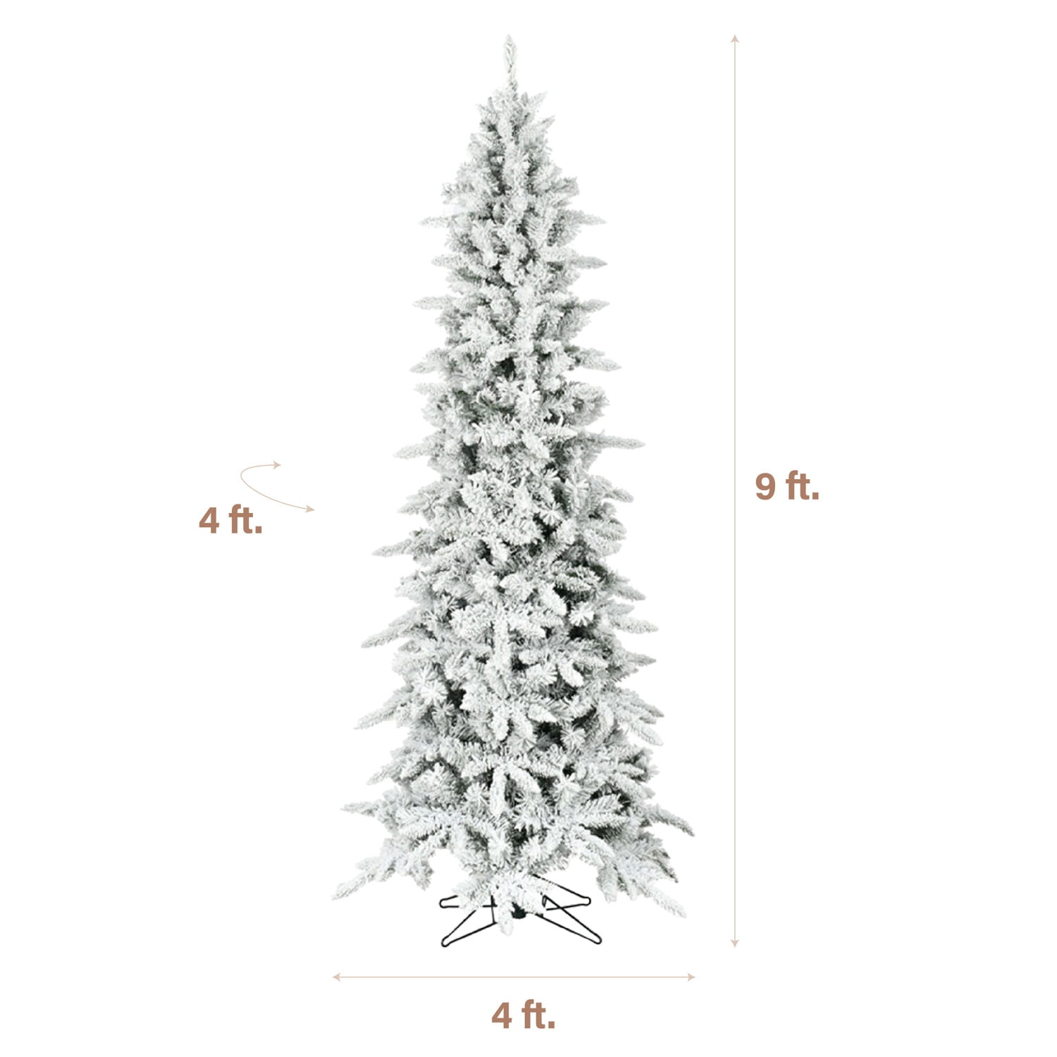 Fraser Hill Farm Unlit 9-ft Mountain Pine Artificial Slim Christmas Tree, FFMPS090-0SN