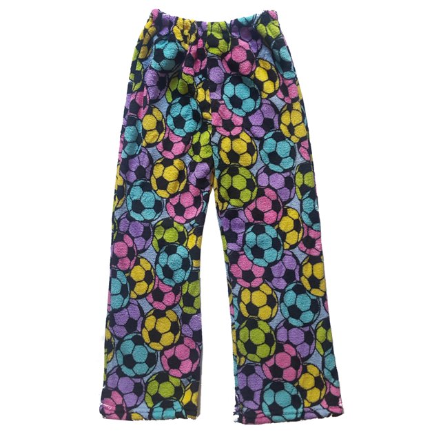 Confetti and Friends Fuzzy Plush Pants Rainbow Soccer 10/12