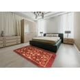 thumbnail image 4 of Ahgly Company Indoor Square Abstract Red Abstract Area Rugs, 8' Square, 4 of 6
