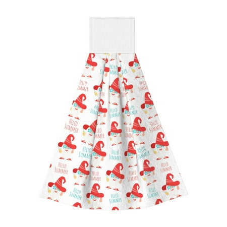 

Easygdp Funny Gnomes Kitchen Hand Towels Hanging Tie Towels Fast Drying Dish Cloth with Loop for Bathroom Restroom Home Decor