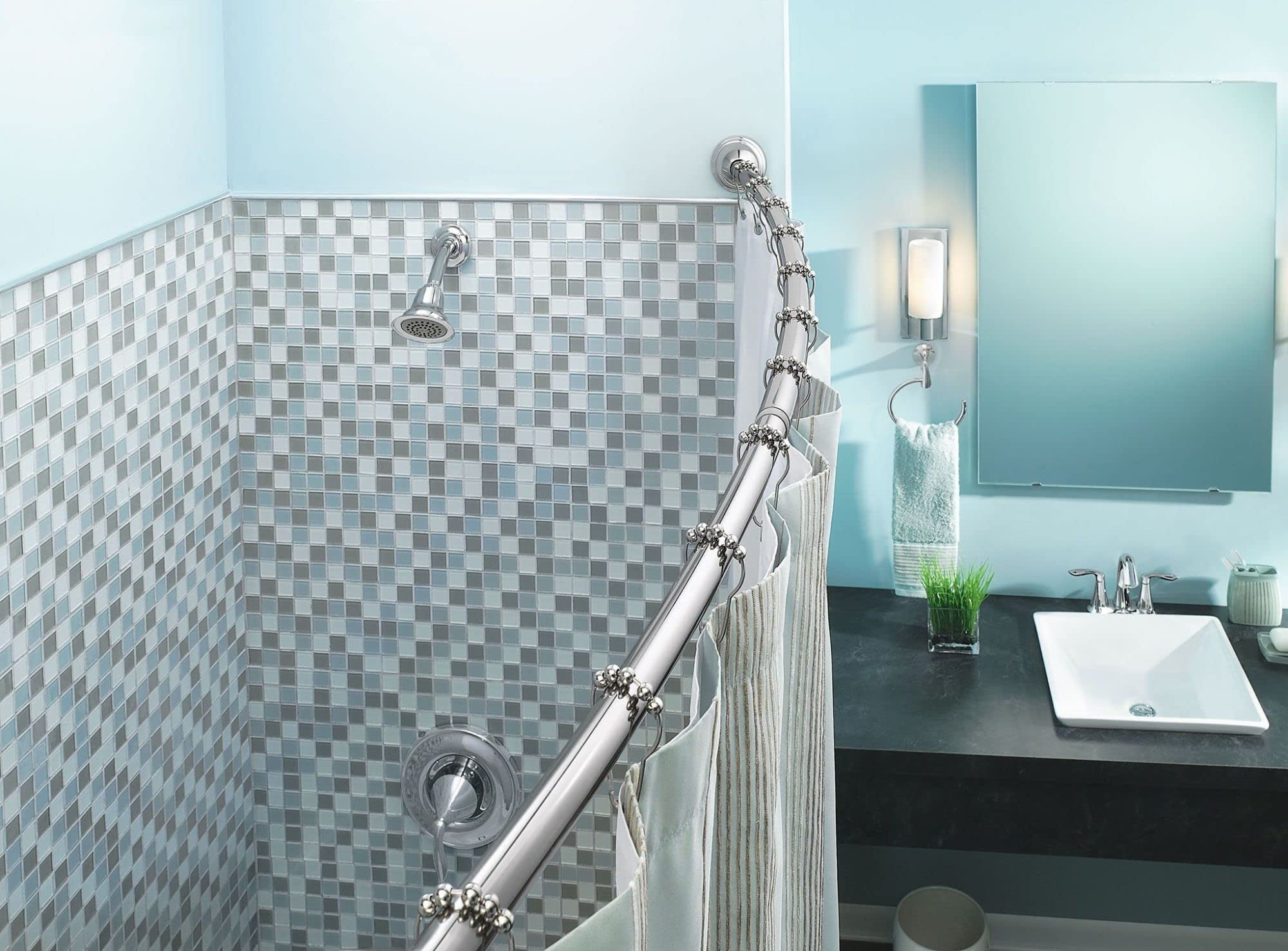 Moen SR2201CH Shower Curtain Rings (Pack of 12), Chrome