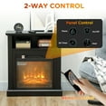 thumbnail image 4 of HOMCOM 27" Electric Fireplace with Mantel, Replaceable Fireplace Insert Heater with Realistic Log and Flame Effect, Remote, Black, 4 of 9