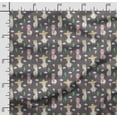 thumbnail image 2 of Soimoi Llama Alpaca Print, Velvet Fabric, Decor Sewing Fabric by The Yard 54 Inch Wide,Decorative Fabric for Upholstery and Home Accents, Dark Gray, 2 of 5