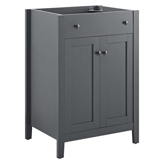 Modway Nantucket 24" Bathroom Vanity Cabinet (Sink Basin Not Included) in Gray