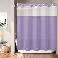 thumbnail image 2 of No Hook Shower Curtain, Pure Lavender Purple Shower Curtains for Bathroom with See Through Top Window, Modern Solid Color Minimalist Art Waterproof & Washable Bath Curtain Standard 72"x72", 2 of 9