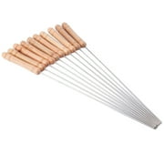 12 PC Stainless Steel Metal Barbeque Skewer Needle BBQ Kebab Stick Utensil 12