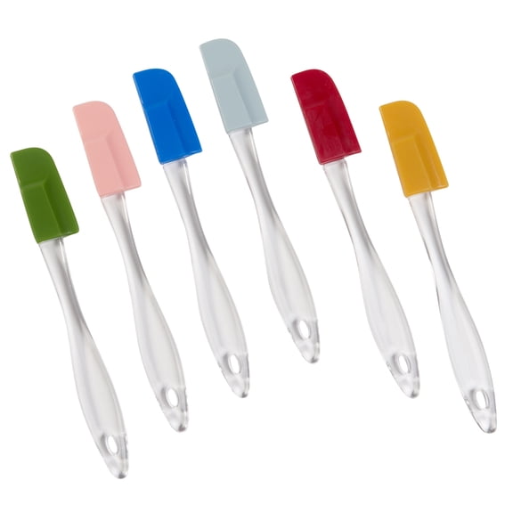 Evelots Mini Kitchen Silicone Spatulas, Baking Cooking Mixing - Set Of 6