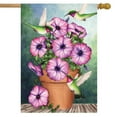 thumbnail image 2 of Briarwood Lane Potted Petunias Spring House Flag, 2 of 4