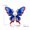 4 Blue Butterfly, variant on MATROOY Wholesale Wedding Bridal Crystal Pearl Animal Insect Brooch Pin Jewellery Party-17 Crystal Butterfly