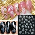 thumbnail image 3 of 8 Sheets 5D Flower Silk Angel Nail Art Stickers, Embossed Real Self-Adhesive Gradual Change White Cloud Moon Stars Decals for Women and Girls DIY Acrylic Nail Art Decals, 3 of 4