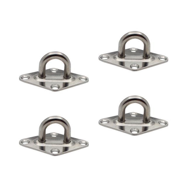 IFANLANDOR 4Pcs Practical Stainless Steel Door Latch Silver Bending Buckle for Secure Door Accessories