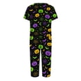 thumbnail image 5 of Halloween Pajama Sets for Women 2 Pieces Pajamas Funny Pumpkins Print Short Sleeve Tops and Capri Sets Halloween PJs Sleepwears, 5 of 6