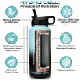 thumbnail image 2 of 32oz (Fluid Ounces) Wide Mouth Hydro Cell Stainless Steel Water Bottle Teal/Black, 2 of 2