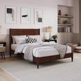thumbnail image 1 of AFI Pasadena Full Solid Wood Low Profile Platform Bed in Walnut, 1 of 13