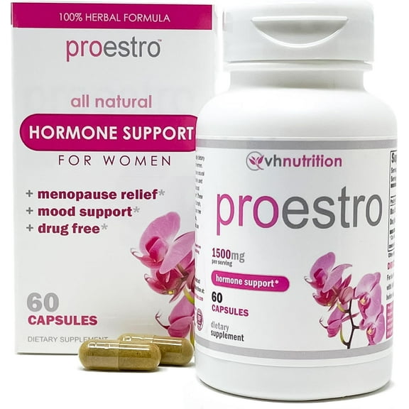 ProEstro Estrogen Pills for Women | Female Hormone Balance Supplement | Fertility to Menopause Mood and Energy Support - 60 Capsules