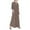 F-71Khaki, variant on Women's Dress Long Sleeve Lapel Solid Color Buttons Fashion Comfortable Loose Fit Maxi Dresses With Pockets For Casual Daily Wear,Black,L