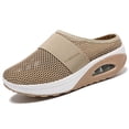 thumbnail image 4 of Zapatillas de deporte de malla con amortiguación de aire para mujer (Caqui 42), 4 of 8