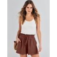 thumbnail image 2 of Linen Shorts for Women Casual High Waisted Wide Leg Drawstring Cute Summer Beach Shorts 2024 Fashion Vacation Outfit, 2 of 8