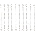 thumbnail image 1 of 10Pcs Necklace Extender with Lobster Clasps Silver Bracelet Extender Chains for Women, 1 of 5
