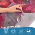 thumbnail image 6 of Wobogo Deep Red Roses Kitchen Curtains 2 Piece Set Symmetrical Design Light Filtering Small Window Drapes Suitable for Bathroom Laundry Room and RV 57x36in, 6 of 9