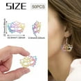 thumbnail image 2 of U8MO 50pcs 201 Stainless Steel Filigree Joiners Links Multi-color Pendants 23~45.5mm-Mask, 2 of 7