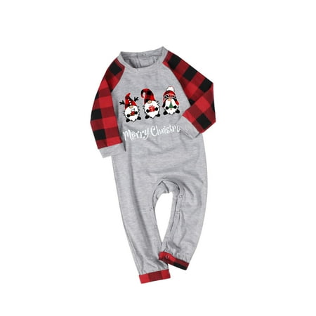 

Wilucolt Pajamas for Family Long Sleeve Winter Fall Matching Christmas Letter And Plaid Printed Sleepwear Tee And Bottom Loungewear () Pajama Set