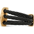 thumbnail image 3 of Black Ti & Bronze Cable White Sapphire Cable Flexible Ring, 3 of 4