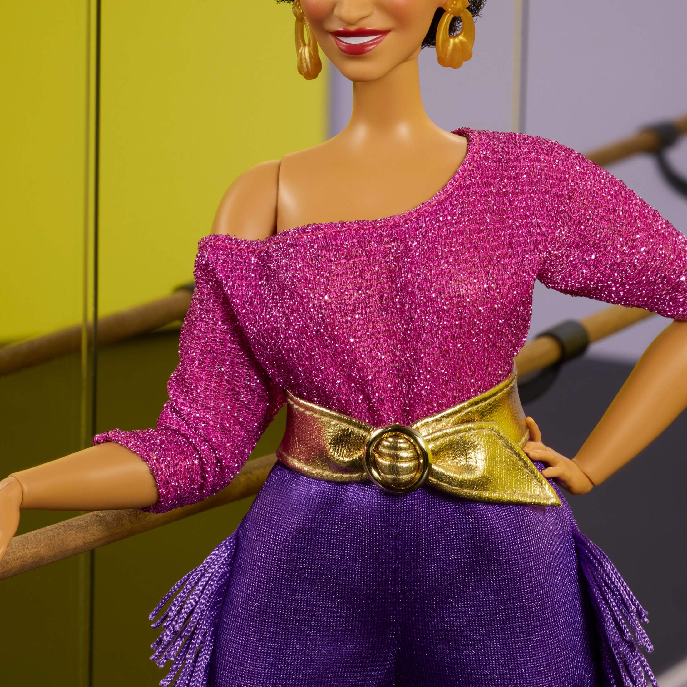 Barbie Signature Tribute Collection Debbie Allen Doll in Purple Fringe Pants and Legwarmers
