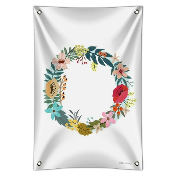 Letter O Floral Monogram Initial Home Business Office Sign