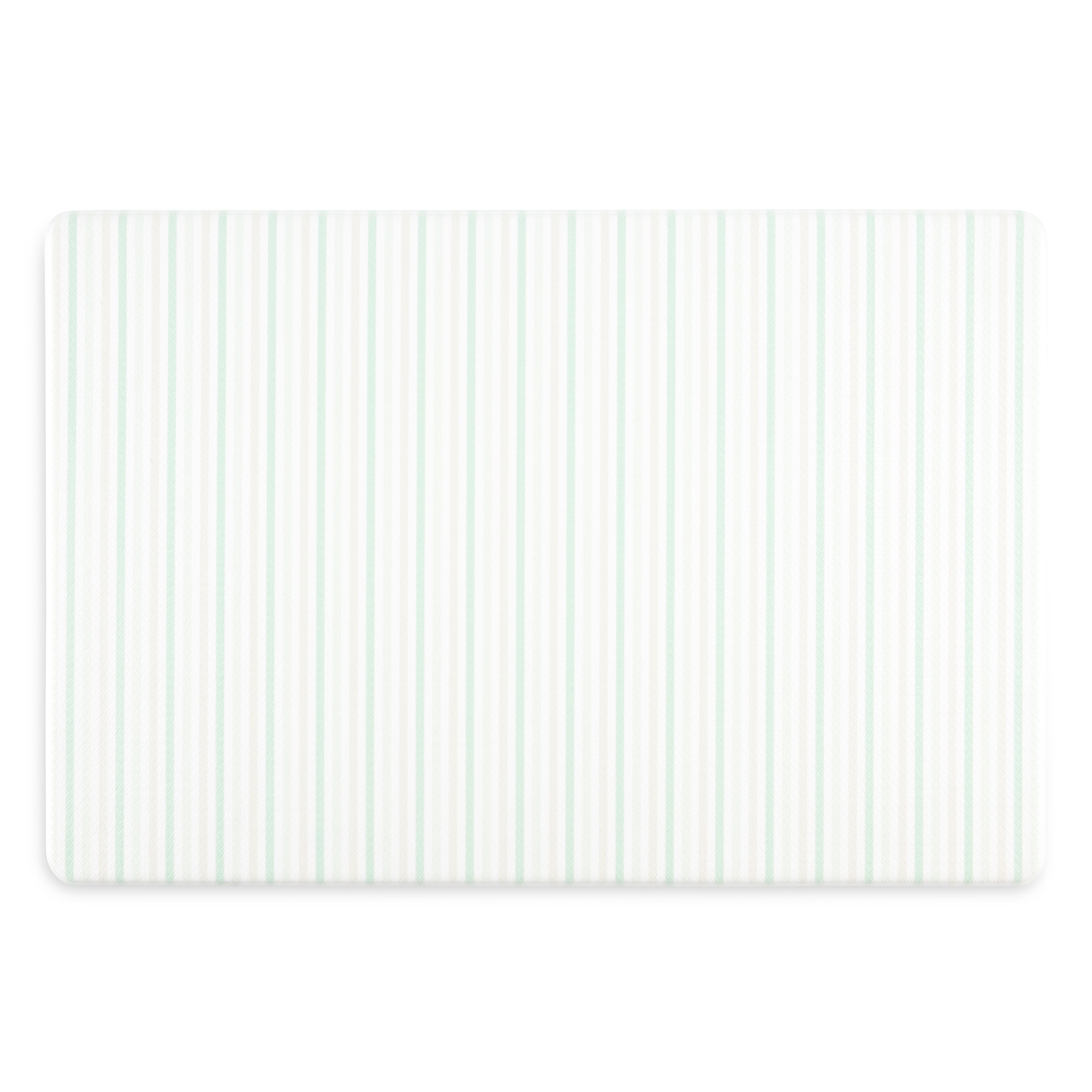Martha Stewart Amber Floral Daisy Stripe Reverisble Water Resistant Kitchen Mat, Pink/Yellow, 20"x30"