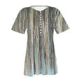 thumbnail image 4 of Style Oalirro Summer Ladies Floral Blouse for Women - Short Sleeve Blouses Gray (L), 4 of 5