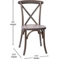 thumbnail image 3 of Gray Wash Dark Driftwood X-Back Chair, 3 of 6