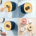 thumbnail image 5 of Tissue Storage Box Wall Mount Holder Mounted Toilet Household No Punching Abs 2 Pieces, 5 of 6
