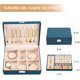 thumbnail image 3 of Caja Organizadores de Joyas, Caja Joyero Mujer, Organizador Estuche Joyero, Organizador Joyas 2 Niveles, Joyero Cuero PU, para Anillos, Pendientes, Collares, Joyero de Piel Sintética, 3 of 4