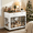 White, variant on Flictozena 40" Dog Crate Furniture, Pet Cage with 2 Storage Drawers, Wooden Large Dog Kennel, Gray