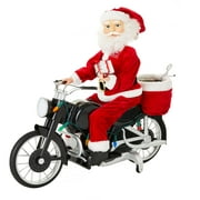 Mr.Christmas Animated Motorcycling Santa, 20"