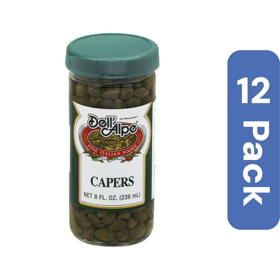 Dell Alpe Capers in Vinegar 8 oz (Pack of 12)