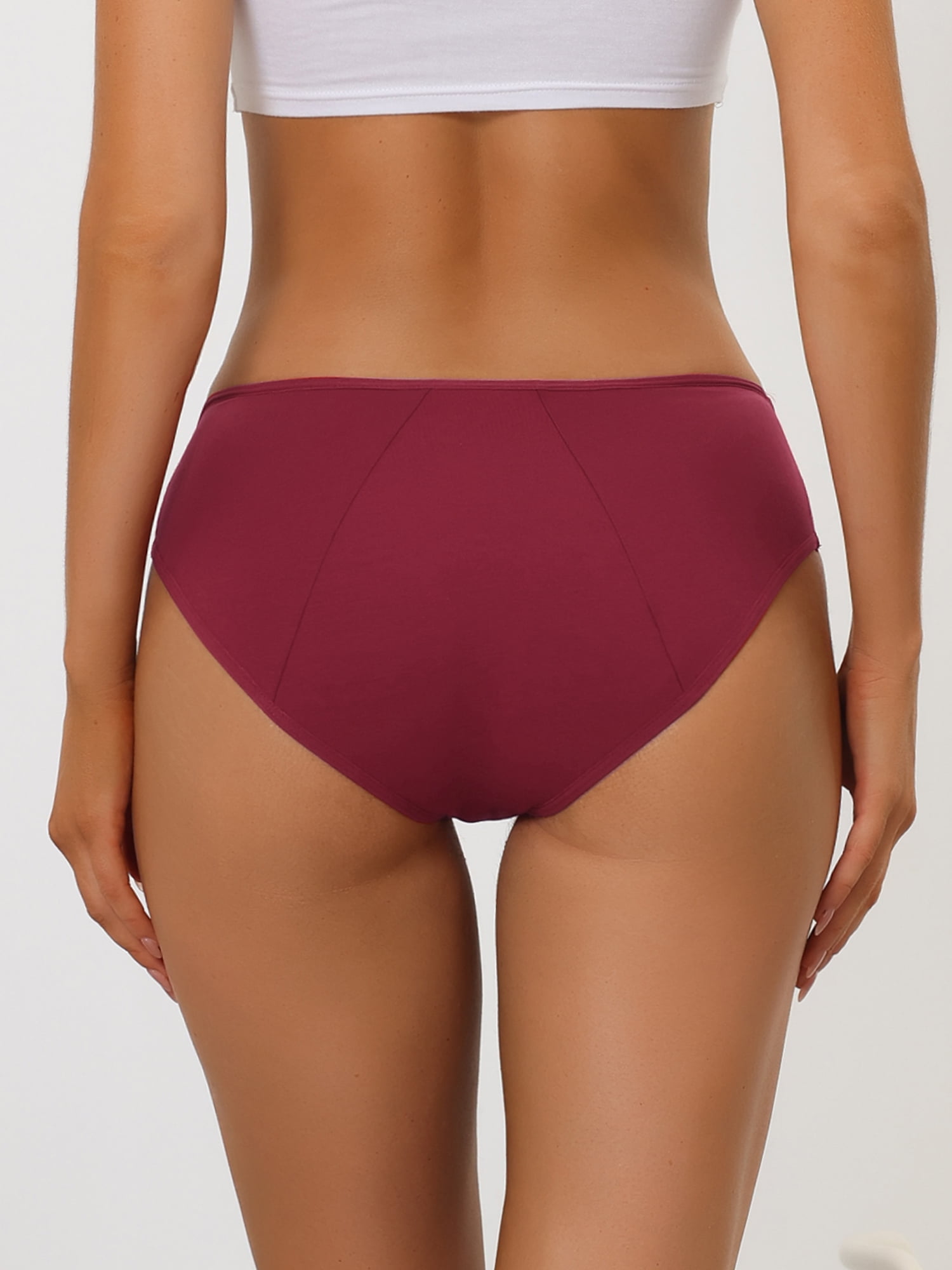 DARING DIVA Women's Underwear Hipster Soft Panty Available in Plus Size S Burgundy