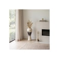 thumbnail image 3 of Tall Metal Decorative Vase with Leaf Lid for Home Decor - Flower Vase for Living Room, Bedroom, and House Decoration - Jar Display for Office, Dining Room, and Tabletop Accent - 43", White & Gold, 3 of 14