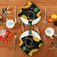 thumbnail image 4 of GZHJMY Sunflower Cloth Napkins Set of 6, Reusable Washable Polyester Dinner Napkins for Family, Restaurant, Wedding, Party Decor 20 x 20 Inch, 4 of 7