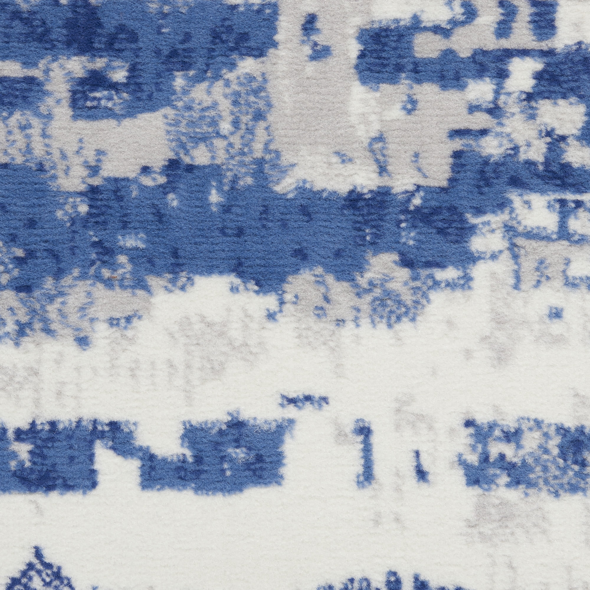 Nourison Whimsicle Modern Artistic Ivory Navy 8' x 10' Area Rug, (8' x 10')