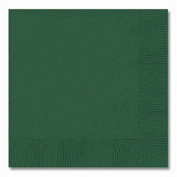 Creative Converting 593124B Hunter Green 3 Ply Dinner Napkin