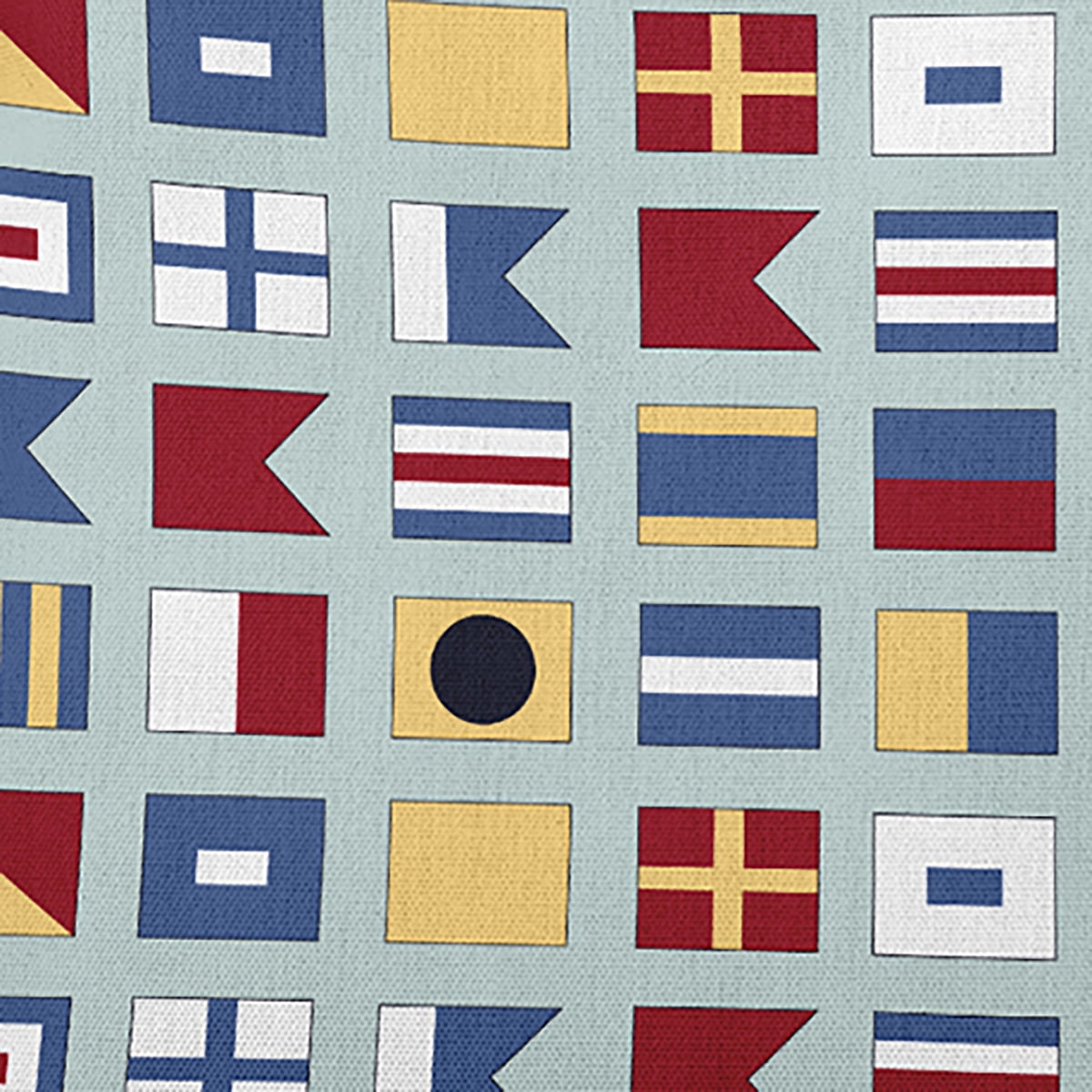 Simply Daisy 20" x 20" Nautical Flags Decorative Throw Pillow, Aqua (1 count)