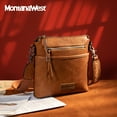 thumbnail image 3 of Montana West Crossbody Bag for Women Multi Pocket Cross Body Bag Purses with Guitar Strap, Brown, 3 of 7