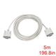 thumbnail image 4 of Injueey Universal 1,5/3/5M F/F Serial RS232 Cable de módem nulo a DB9 FTA conexión cruzada 9 pines COM convertidor de Cable de datos Juegos de teclado y mouse para computadora 5m y blanco 5m, 4 of 6