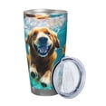 thumbnail image 2 of Rocae Dog Underwater Adventure for 20 Ounces Stainless Steel Insulted Tumbler Car Cup Drink Mug Inspirational Graduate Present-Straw Two-piece Set, 2 of 8