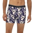 thumbnail image 2 of Men'S Boxer Briefs, Big Eye Koala Dark Blue Soft And Breathable Mens Underwear Boxer Briefs With Widen Waist, 2 of 2