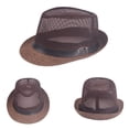 thumbnail image 3 of Zhaomeidaxi Mens Wide Brim Fedora Hat Sun Beach Panama Hat Sunshade Hat for Outdoor, 3 of 3