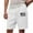 White, variant on Men's Breathable Mesh Lined Shorts, Summer Casual Quick-Dry Workout Shorts with Elastic Waist & Zippered Pockets ,Army Green L