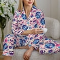 thumbnail image 6 of Naloa blue record rock Skull Pajamas for Women Set, Womens Pajama Sets, Lounge Sets for Women, 2pjs for Women-X-Large, 6 of 7
